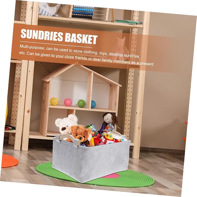 Sundries Bin Cat Basket Fabric Storage Rattan Storage Box Pet Toys Case Multi-use Organizer
