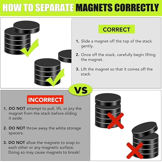 BEST CHOICE MAGNETS Small Magnets, 120Pack Black Refrigerator Magnets 6x2mm | Rare Earth Magnets Black Neodymium Magnets for Crafts, Whiteboard, Kitchen Cabinet