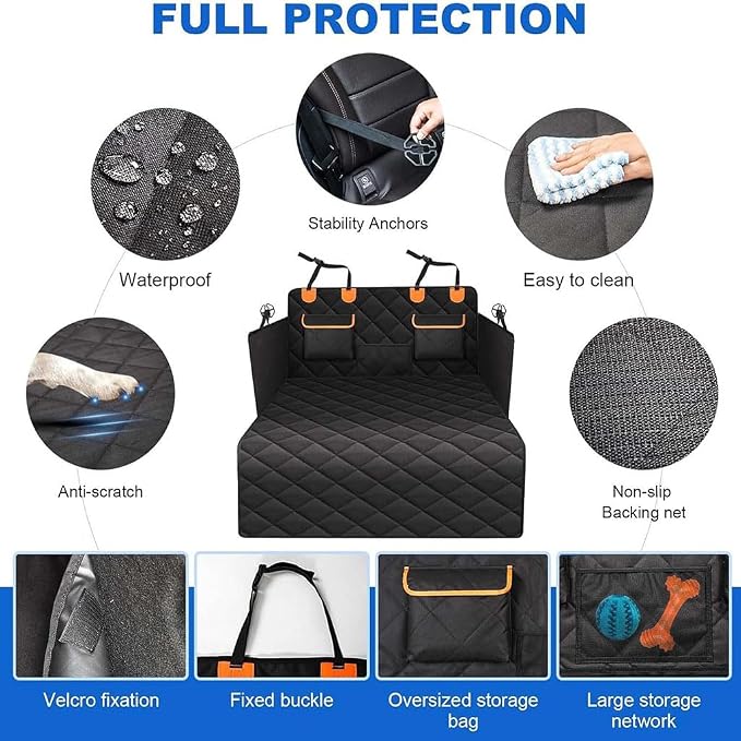 Cargo Liner for Dog for Caddy ALLTRACK Caddy III IV 2015-2019 | Durable waterproof; anti-slip scratch resistant; pet trunk cover; pet travel accessories; suv trunk protector