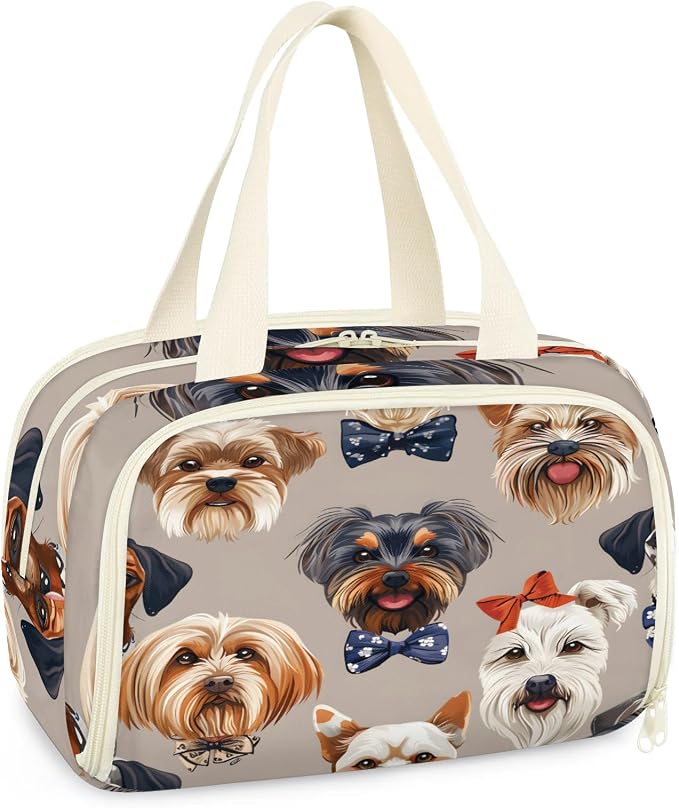 Pet Dog Travel Toiletry Bag with Handle | Wet & Dry Separation, Full-Size Bottle Friendly, Leak-Proof, Waterproof, Easy to Clean, for Travel, Gym, Home