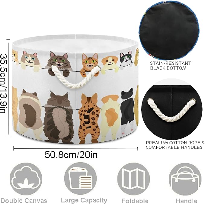 visesunny Fun Dog Puppy Animal Laundry Baskets Fabric Storage Bin Storage Box Collapsible Storage Basket Toy Clothes Shelves Basket for Bathroom,Bedroom,Nursery,Closet,Office