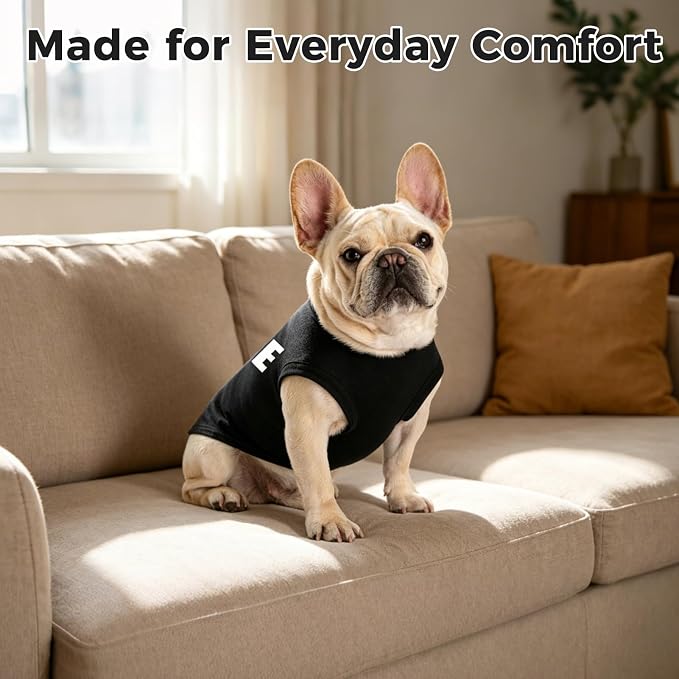 BINGPET Police Dog Shirts,Soft Cotton Puppy Tshirt,Breathable Lightweight Dog Costumes Tank Top Vest,Machine Washable Stretchy Clothes for Small Medium Large Dogs Boy Girl