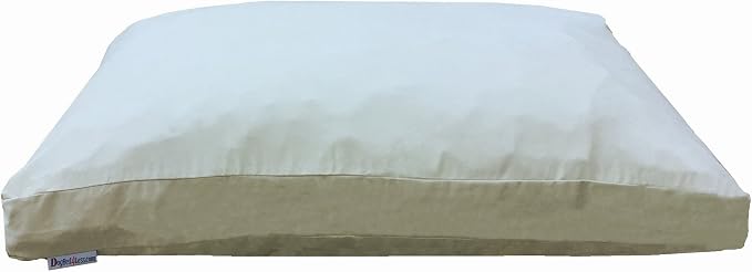 Dogbed4less Large Memory Foam Dog Bed for Medium Dogs, Orthopedic Comfort, Waterproof Liner and Suede Pet Bed Cover 41"X27" Pillow, Khaki