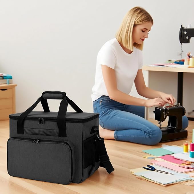 Pet Grooming Bag with Pockets, Adjustable Shoulder Straps and Handles, 9.1 x 11.4 x 11 in / 23 x 29 x 28 cm Oxford Fabric Tool Bag, Multi-layer Storage Organizer, Black