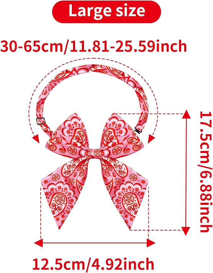PET SHOW 10 Pack Paisley Sailor Dog Bowties for Large Dogs