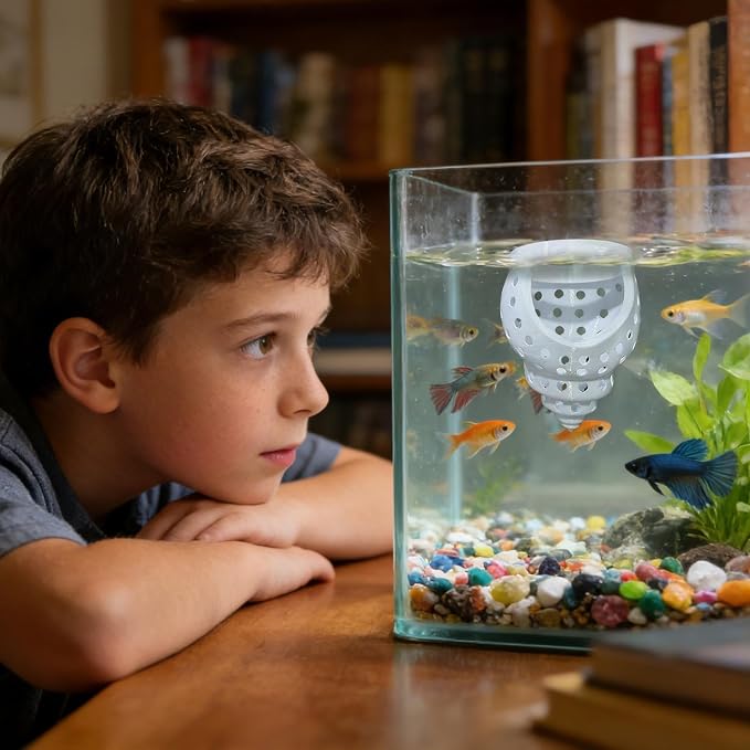 Floating Betta Bed, Fish Tank Decoration, Shrimp Cave Resting Spot with Soft Design, Aquarium Habitat Accessory, Relaxation Resting Stand, Betta Furniture for Home Office Bedroom