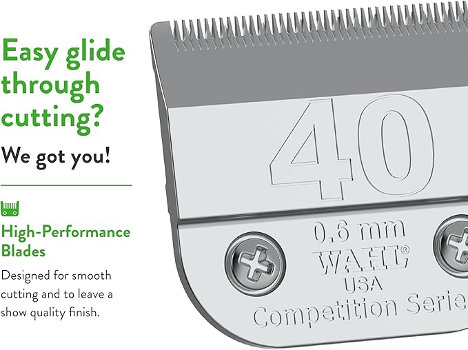 Wahl Professional Animal 40 Surgical Competition Series Detachable Blade with 3/128-Inch Cut Length (2352-100), Steel
