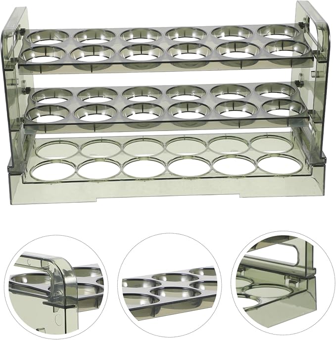 jojofuny Holder for Fridge Organizer Rack Pet Material Design Easy Assembly for Refrigerator Storage