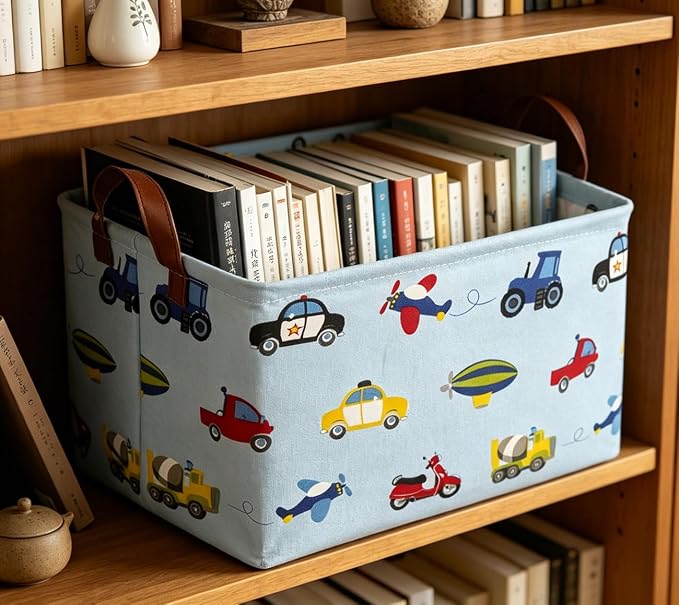 Rectangle Storage Basket, Storage Bins with Handles, Books Box, Gift Baskets(Car)