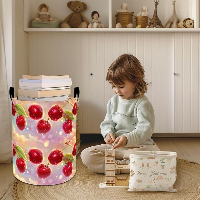 Axolotl Laundry Basket Hamper 19.7"x15.8", Axolotl Cartoon Foldable Waterproof Oxford Clothes Storage Bucket for Room Bathroom Bedroom Nursery Decor, Toy Organizer Bins Gifts for Kids Boys Girls