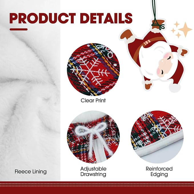 Dog Christmas Cape, Thermal Christmas Cloak, Xmas Costume | Cozy Fleece Warmth, Evening Walks Fast-Dress, Xmas Family Photo Outfits, Adjustable Straps, Red Snowflakes M
