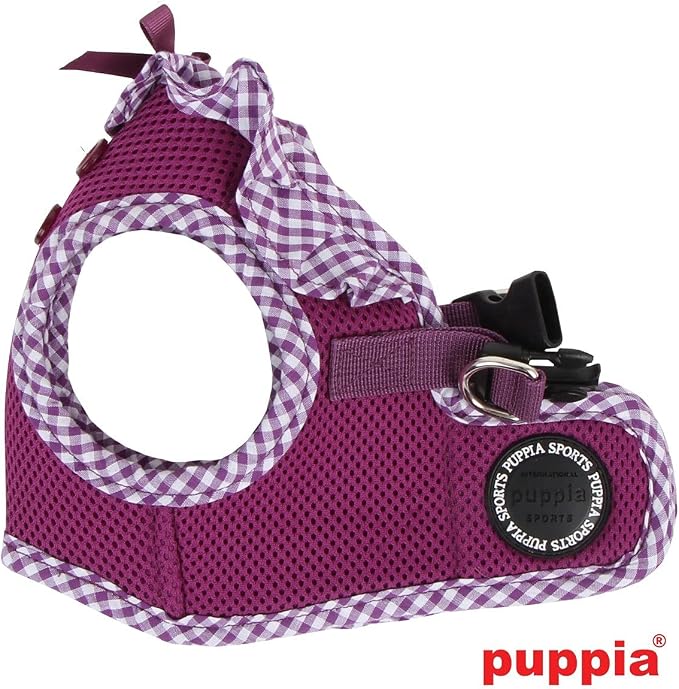 Puppia Vivien Vest Dog Harness Step-in All Season Mesh Cute No Pull No Choke Walking Training for Small Dog, Purple, Small