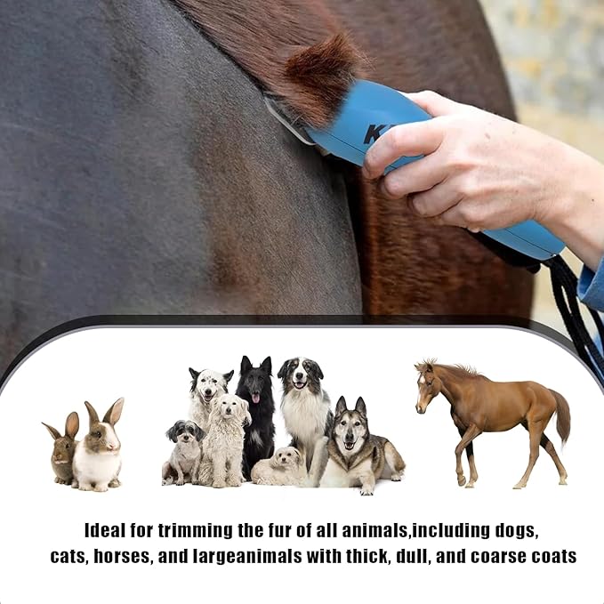 Audoc Wide Blades for Dog Grooming Blades Compatible with Andis,Oster A5,Wahl km10 Dog Clippers Stainless Steel Blades Blades for Animal Dog,Cat,Horse, (#7FW(3.2mm))