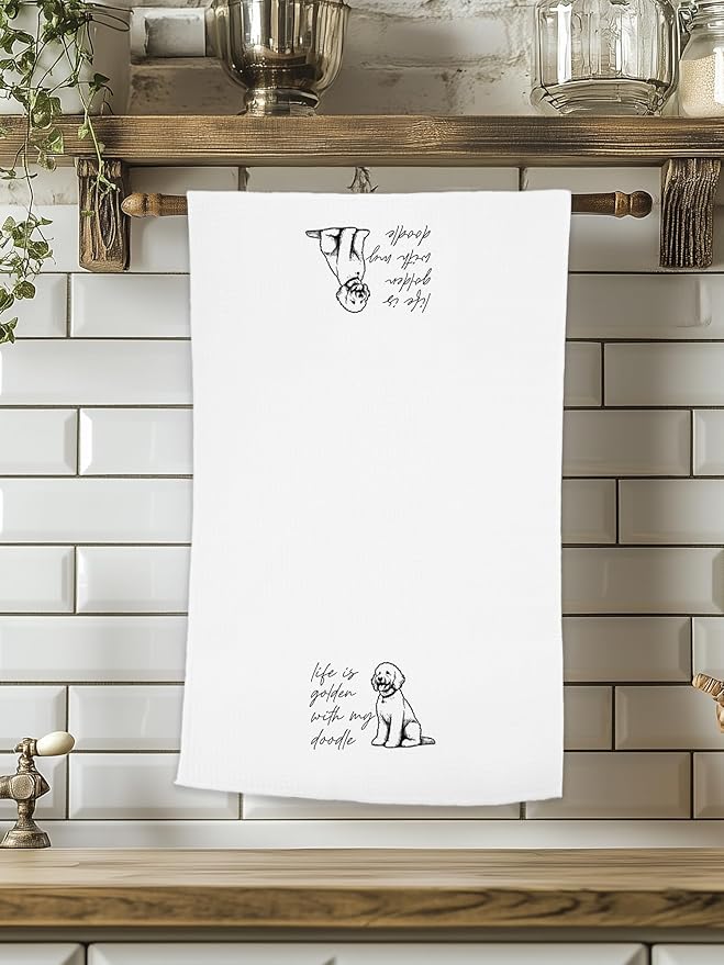 Goldendoodle Hand Towels for Bathroom - Golden Doodle Kitchen Dish Tea Towels, Goldendoodle Mom Gifts for Dog Lovers/Women, Dog Gifts for Mothers Day/Christmas-148