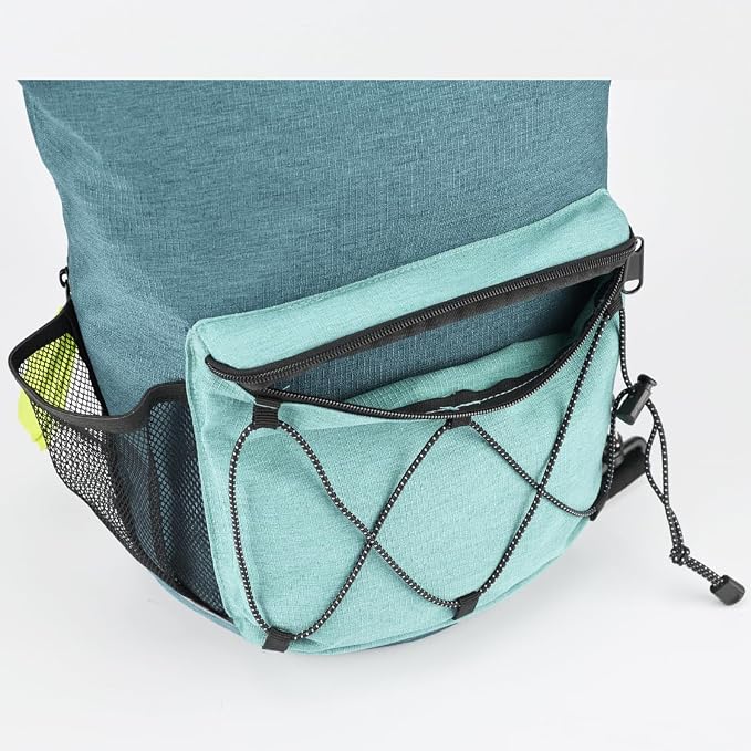 Waterproof Roll Top Pet Dog Food Travel Organizer Storage Bag Trash Bag Dispenser for Trips Outdoor Camping Free 350ml Portable Folding Bowl, 30 Cups / 10 lbs Large (Blue)
