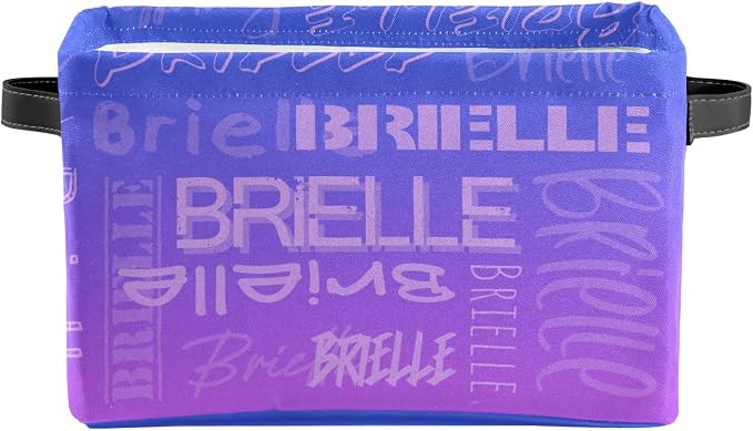 Personalized Storage Bins with Name Custom Kids Storage Basket Cubes Organizer with Handles for Organizing Boys and Girls Toys Shelf Closet Nursery Baskets Boxes, 1 Pack