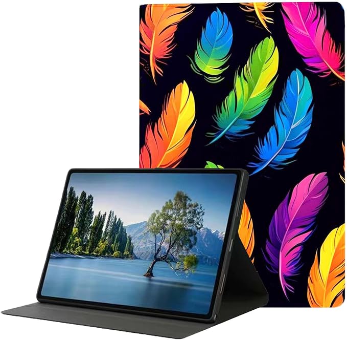 for Samsung Galaxy Tab A 8.0 2017(SM-T380/T385) Tablet Case,Premium Leather Folio Stand Auto Wake/Sleep,Multiple Viewing Stand,Feather