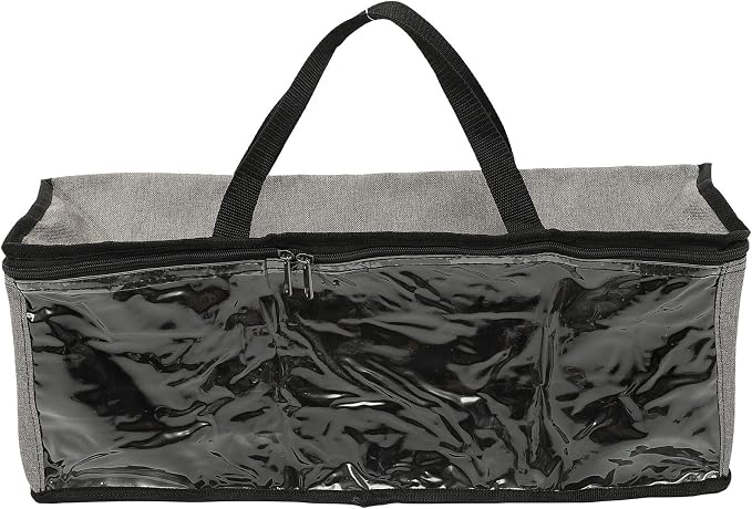 VICASKY Large Capacity Hat Carrying Case for Travel with Portable Handles, Oxford Cloth and Pvc Film Material, Easy to Carry Baseball Cap Organizer Bag