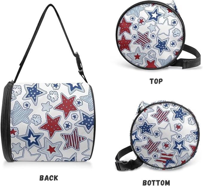Independence Day Motif Paper Towel Holder Water Resistant Tissue Dispenser with Adjustable Strap, Collapsible Hanging Toilet Paper Roll Holder for Kitchen,Bathroom,Car Seat,Camping