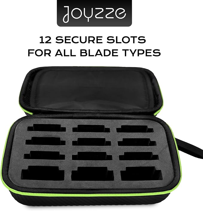 Blade Storage Case for 12 Blades - Clipper Blade Holder Organizer (Green) | Compact protection that keeps each edge separated and travel ready between salon and mobile grooming jobs