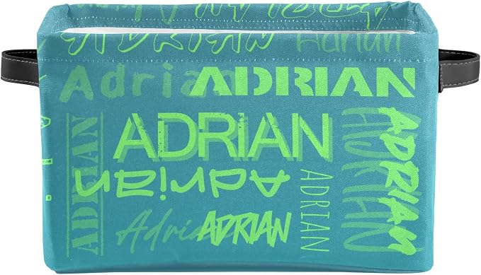 Personalized Storage Bins with Name Custom Kids Storage Basket Cubes Organizer with Handles for Organizing Boys and Girls Toys Shelf Closet Nursery Baskets Boxes, 1 Pack