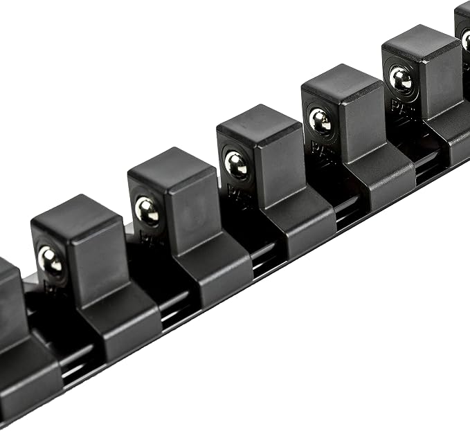 ARES 70344 1/2-In Socket Rail 9.84-In | Part No. 70344; Store up to 10 Sockets and Keep Your Tool Box Organized