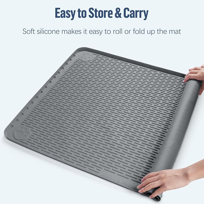 Pee Pad Holder for Dogs 70''x45'' Silicone Puppy Pee Pad Tray, Dark Grey | Extra Large Dog Potty Tray Leak-Proof, High Edge, No Spill Training Pads for Floor Protection, No Pee Pads