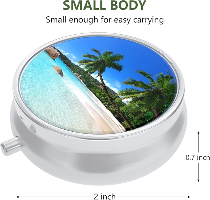 Pill Box, Small Pill Case for Purse & Pocket, Travel Medicine Organizer | Cute Travel Medicine Organizer, Portable Medicine Container Holder to Hold Vitamins, Medication, Fish Oil & Supplement
