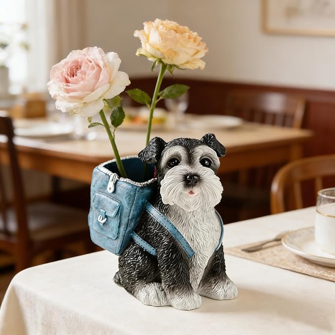 Funny Dog Pen Holder, Pen Holder for Desk Cute, Schnauzer Gifts for Women | Dog Lover Gifts, Desk Pen Organizer, Lovely Decor for Home Office School Desk