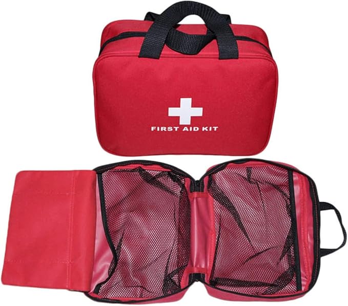 3 Pack Nylon First Aid Empty Kit,Compact and Lightweight First Aid Bag for Emergency at Home, Office, Car, Outdoors, Boat, Camping, Hiking(Bag Only)