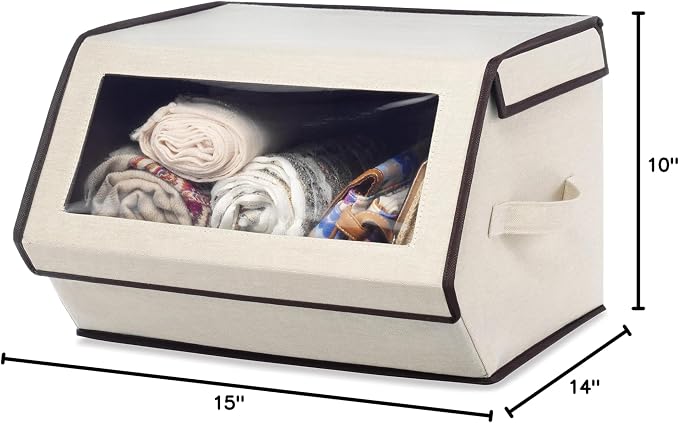 Whitmor Stackable Window Storage Box，6 pack