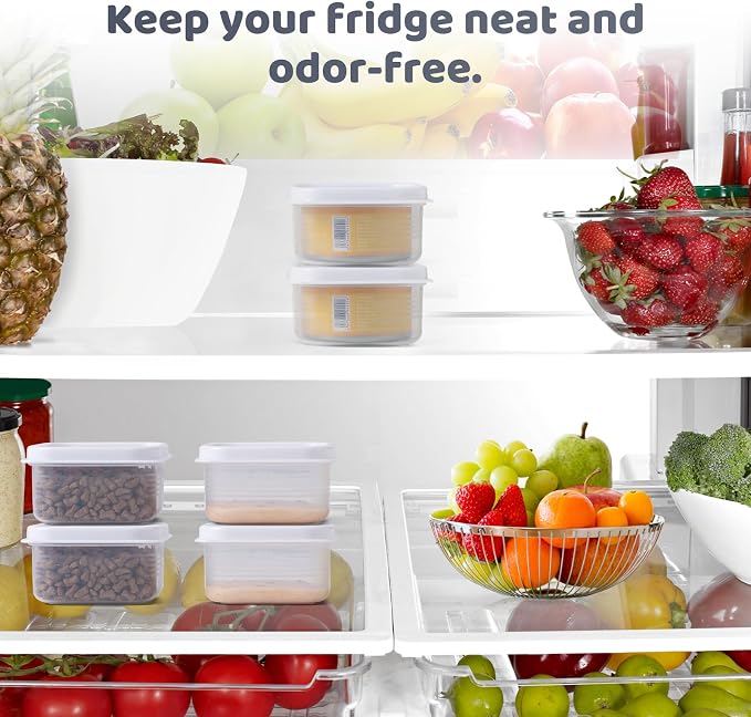 8Pack Canned Cat Food Storage Container for 3oz Cat Cans, Transparent Plastic Pet Food Sealer with Can Cover Lids and Stainless Steel Spoon for 2.56''/65mm Small Cans Keep Fresh