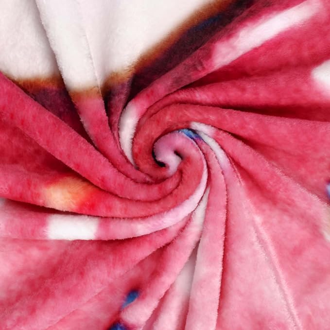Bnuitland Pink Donut Blanket, 300 GSM Double Sided Giant Realistic Funny Gift Throw for Sofa Bed, Super Soft Novelty Food Blanket for Kids/Pets and Adults