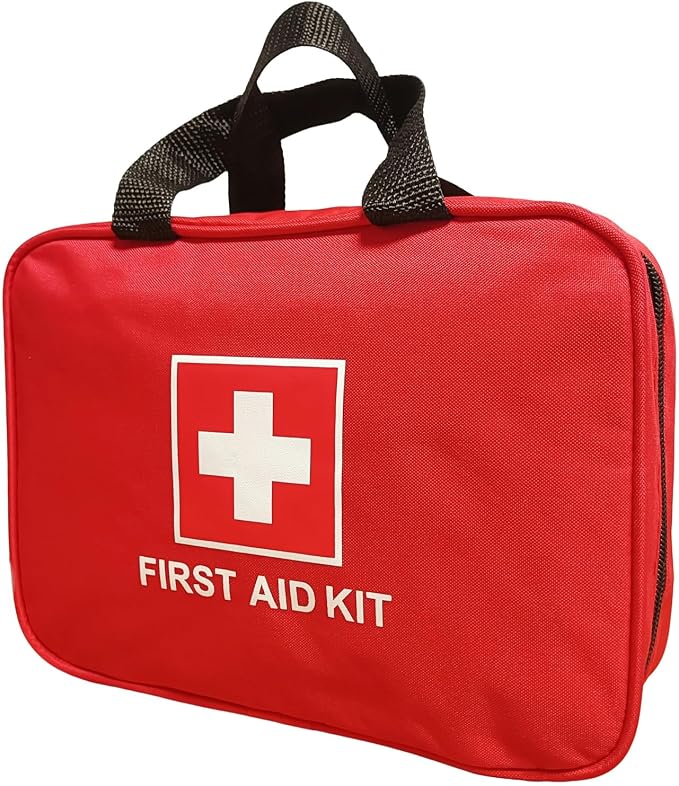 First Aid Bag Empty Emergency Medical Pouch First Responder Storage Compact Survival Medicine Bags for Sport Outdoors Car Office Pet Dog Cat (Red HQ)