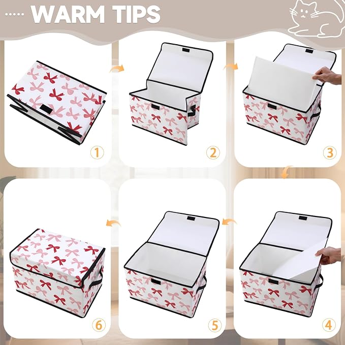 Stackable Storage Bins with Lids,Closet Organizers Fabric Box for Home and Office,Blanket Clothes Organizers,Under Bed Storage Containers 3 Pack