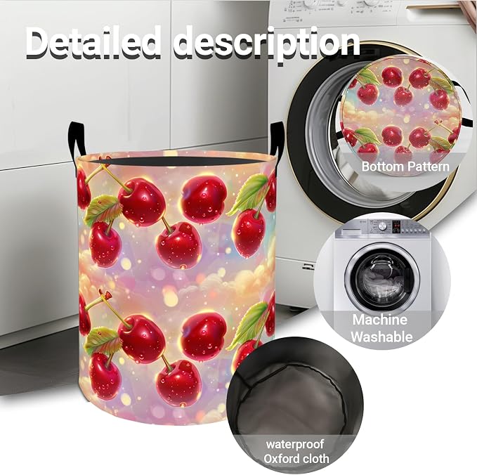 Axolotl Laundry Basket Hamper 19.7"x15.8", Axolotl Cartoon Foldable Waterproof Oxford Clothes Storage Bucket for Room Bathroom Bedroom Nursery Decor, Toy Organizer Bins Gifts for Kids Boys Girls