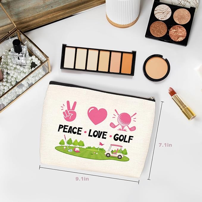 Wenboco Chic Golf Makeup Bag, Golf Theme Cosmetic Bags Travel Organizer Bag