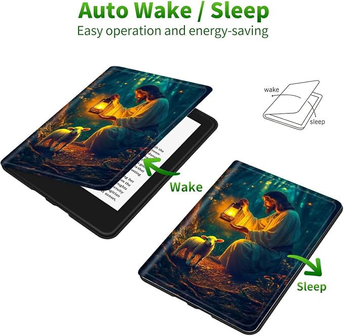 for Samsung Galaxy Tab S5e 10.5" 2019 SM-T720/T725 Case | Slim Leather Smart Cover with Multi-Angle Anti-Slip Stand [Auto Wake/Sleep] Shell for Women Men, Man Sheep Forest