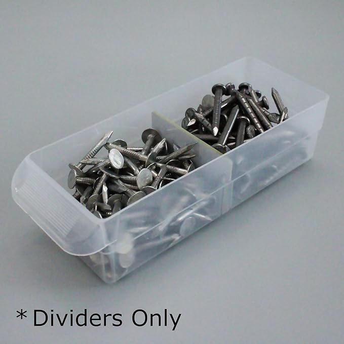 (64-Pack Small Drawer Dividers compatible with Craft Cabinet and Hardware Storage Organizers, (Dividers Only), Made of High-Strength Fiberglass, Easy to Label