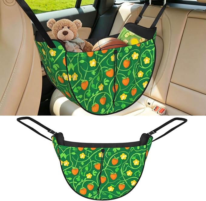 Fruit Garden Car Seat Organizer-Backseat Storage Bag for Travel | Waterproof Durable. Holds Snacks Gear Essentials. Fits Most Cars.
