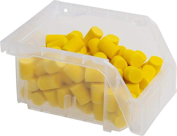 Plastic Containers for Organizing and Storage Bins for Drawers, Desks, Office Organization, and Garage, Stackable Bins, Extra-Small (3" x 5" x 4"), 12-Pack, Clear