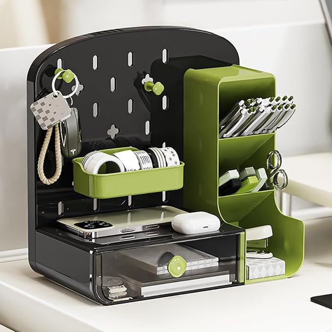 PET Desktop Organizers Drawers Pegboard Designs Makeup Pen Storage School Supplies Home Desk Accessories Multifunctional Desktop Storage