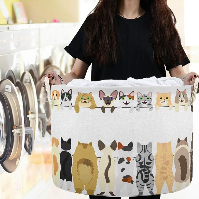 visesunny Fun Dog Puppy Animal Laundry Baskets Fabric Storage Bin Storage Box Collapsible Storage Basket Toy Clothes Shelves Basket for Bathroom,Bedroom,Nursery,Closet,Office