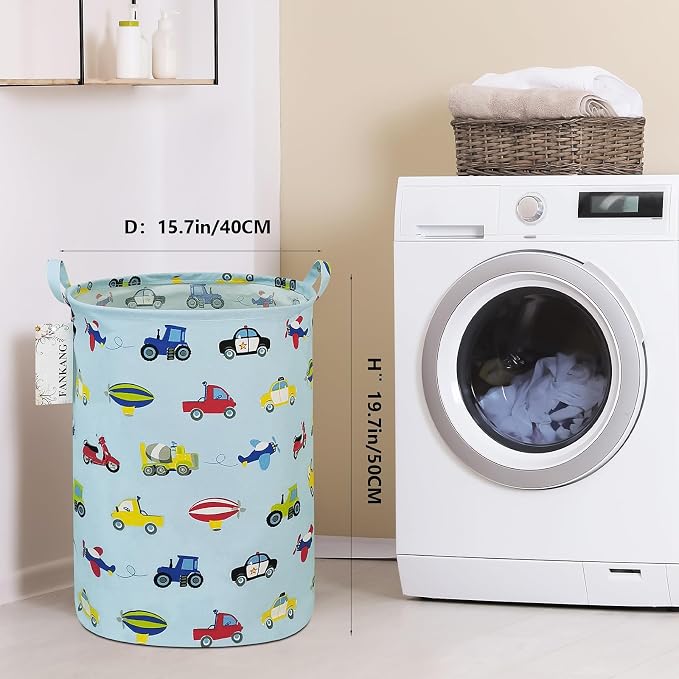 Storage Bin Foldable Nursery Organizer Basket Car | Foldable with Waterproof PE Coating Organizer Bin for Kids Boys and Girls,Office,Bedroom,Clothes