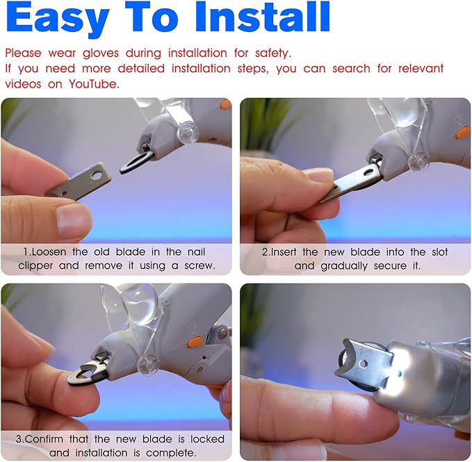 JIOTAR 6 Pet Nail Clipper Blade Replacement Parts for Resco Guillotine Trimmers, Pets Dogs Guillotine Nail Trimmer Blades -6 Pack