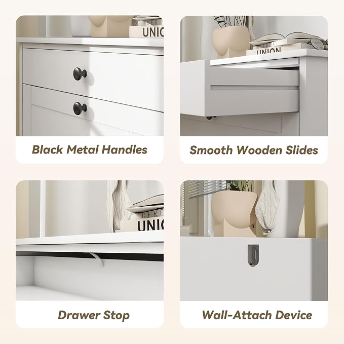 FTZxHKLX Shoe Cabinet with 2 Flip Drawers, Slim Shoe Storage Cabinet, White | Freestanding Hidden Shoe Organizer with Drawer, Pet-Proof Shoe Storage Organizer for Entryway Living Room Behind The Door