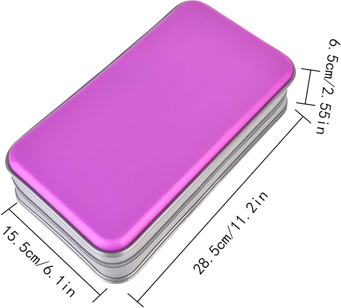 UENTIP CD Case,96 Capacity Hard Plastic DVD Case Holder for Car Home Travel | CD DVD Storage,Zipper Closure,Scratch-Resistant Sleeves,Stay Away Dust and Damp,Storage Music Video Gaming Discs Blu-ray