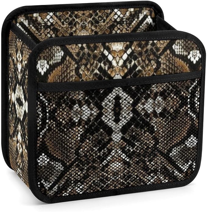 Seat Back Organizer for Car Hanging Pouch Backseat Storage Pocket, Cool | Snake Skin, Trash Bag Waterproof and Leakproof, Automotive Interior Accessories Road Trip Essentials