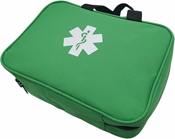 First Aid Bag Empty Emergency Medical Pouch First Responder Storage Compact Survival Medicine Bags for Sport Outdoors Car Office Pet Dog Cat (Green QZ)