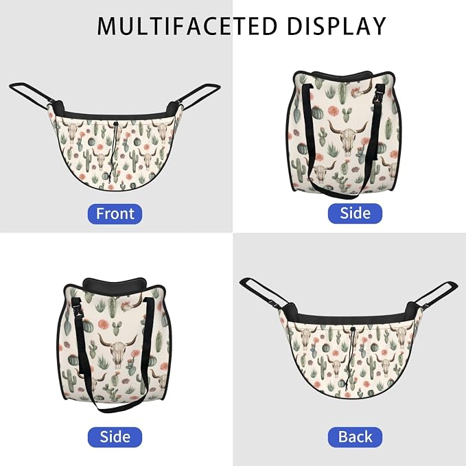 Cactus Skull Floral Car Seat Organizer Backseat Storage Bag, Large Waterproof Vehicle Organizer With Adjustable Straps For Gear Essentials, Fits Most Cars
